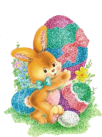 Gif animé Pâques lapin oeuf
